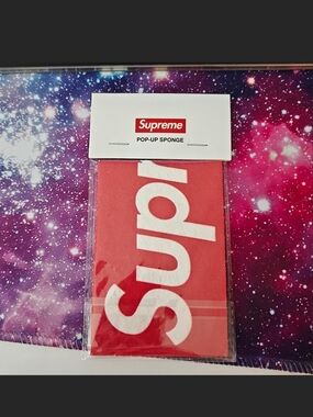 Supreme Red and White Pop-Up Sponge